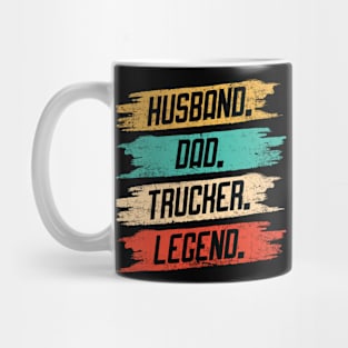 Trucker Dad Retro Vintage Style Gift Idea For Fathers Day Diesel Truck Quote Mug